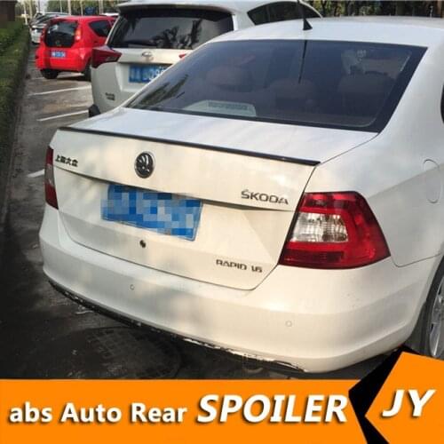 For Skoda Octavia Spoiler 2015-2016 Octavia spoiler High Quality ABS Material Car Rear Wing Primer Color Rear Spoiler