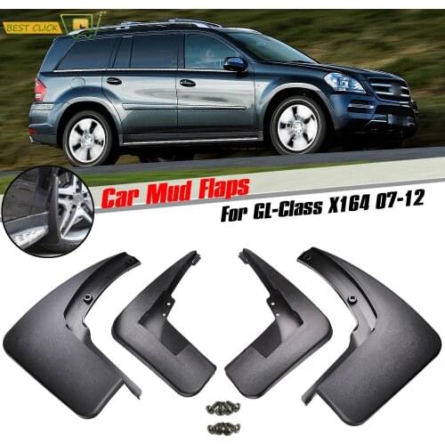 Set Molded Mud Flap Flaps For Benz GL Class X164 GL450 GL350 2007 2008 2009 2010 2011 2012 Mudflaps Splash Guards Accessories