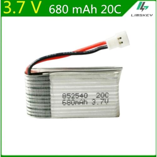5pcs/lot 3.7 V 680 mAh Lipo Battery For Syma X5C X5SW 905 Cherson CX-30 model aircraft M68 Li-po Battery 852540 lipo battery