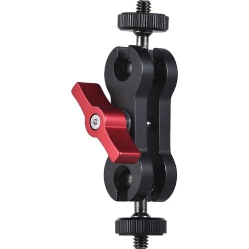 Magic Arm Monitor Mount w/ Double Ballheads +1/4" Screw for Camera Field Monitor LED Video Light Camera Cage