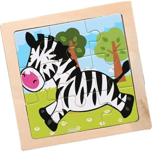 Small Puzzle Childrens Puzzle 9 Pieces Of Woody Forest Animal Shape Story Puzzle Idiom Puzzle Toy Puzzle