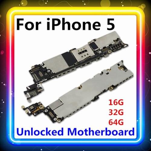 For Iphone 5 Motherboard Replaced Used Full Test With Chips Mainboard IOS Update Logic Board