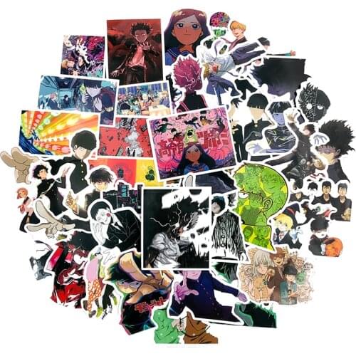 50Pcs Japanese Cartoon Comic Mobu Saiko Hyaku For Refrigerator Suitcase Diary Book Snowboard Hand Made DIY Toy Sticker