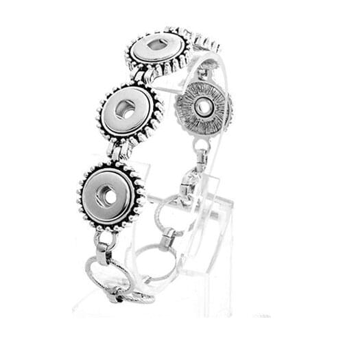 New Fashion SG0091 Beauty Simple 5buttons charm snap Jewelry Bangle bracelet fit 12MM charm snap buttons jewelry