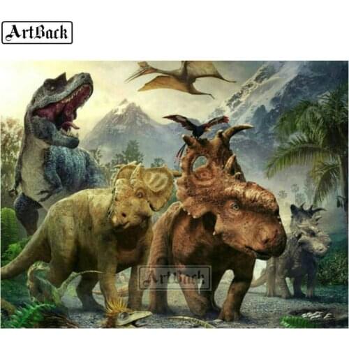 New 5d diy diamond painting dinosaur full square 3d diamond embroidery set flying dragon diamond mosaic animal home decoration