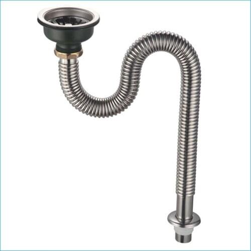 Single bowl stainless steel sink strainer,Sink sewer,Stainless steel pipes, J14118
