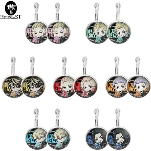 Wholesale 10 Pieces Anime Tokyo Revengers Earrings For Women Hanagaki Budo Resin Earrings Cosplay Props Jewelry For Teens