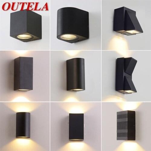 OUTELA Outdoor LED Wall Lamp Waterproof Patio Sconces Creative Decorative For Porch Staircase Garden Villa