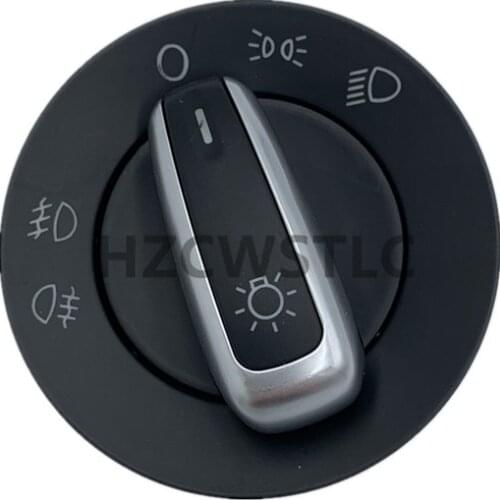 Free Shipping 6RD941531 Chrome Headlight Fog Lamp Switch For AUDI A4 8E B6 TT 8N Transporter T5 VW Polo 6R Jetta IV VI 6