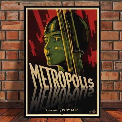 Retro Metropolis Germany Vintage Movie Film Fritz Lang Poster Wall Art Picture Posters and Print Canvas Painting Room Home Decor