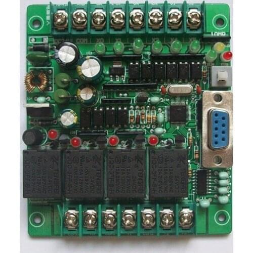 Fast Free Ship PLC industrial control board MCU control panel programmable controller FX1N-10MR SRD24VDC PLC