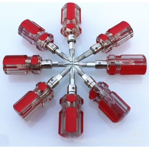 Hand Tools Multi-tool Screwdriver Set for Home Repair Household Slotted Phillips Bit Radish Head Dual-use Mini Crystal Handle