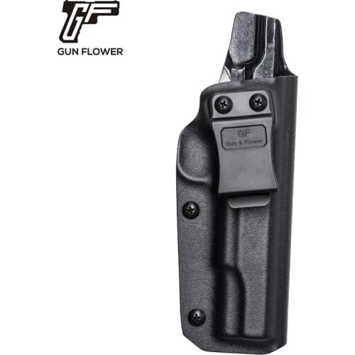 Gun&Flower Tactical Kydex Holster Pistol Pouch Case Inside Waistband Black Right Hand for Colt 1911 Handgun