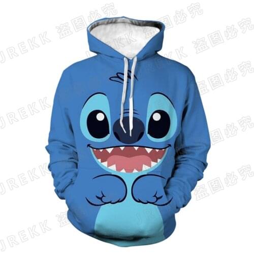 Lilo Stitch Cartoon Anime Clothes For Boy Girl Kids Casual Streetwear 3D Print Women Hoodie Kawaii Mens Oversize Sweatshirts