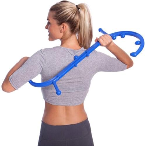 Trigger Point Self Massage Stick Hook Neck Body Muscle Relief Original Thera Cane S-Shaped Therapeutic Relaxation Pressure Tool