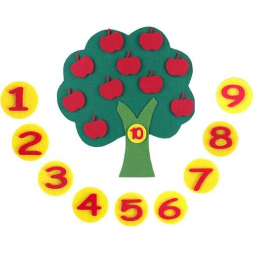 Montessori Education Supplies Apple Tree Toys Educational Toy Math Toy Durable Digital Cognitive Kindergarten