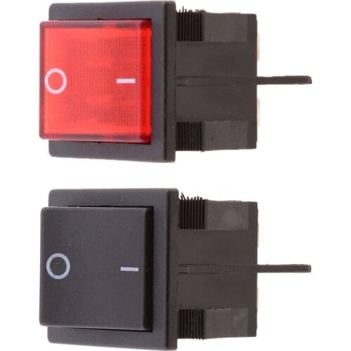 Universal 2x Car Motorcycle 4 Pin ON/OFF Black Button Rocker Switch 20A/250V