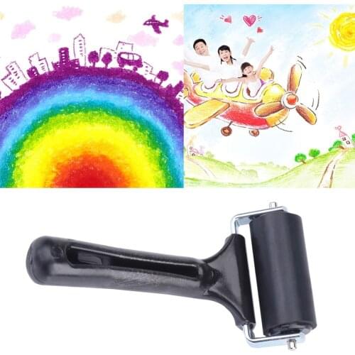 High quality rubbe Rubber Brayer Roller Paint Brush Ink Applicator Art Craft Oil Painting Tool plastic handle