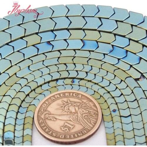 3,4,6x8,8mm Arrow Shape Green Hematite Beads No Magnetic Natural Stone Spacer Beads For Necklace Bracelet Jewelry Making 15"