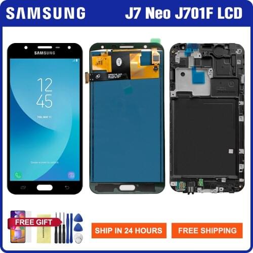100% Tested LCD For SAMSUNG Galaxy J7 Neo LCD Display Touch Screen Assembly Parts For Samsung J7 Net J701 J701F J701M J701MT LCD