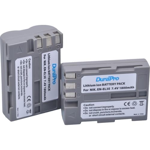 2 x DuraPro EN-EL3e EN EL3e EL3a ENEL3e Digital Camera Battery for Nikon D300S D300 D100 D200 D700 D70S D80 D90 D50 MH-18A