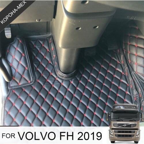 3D Car Floor Mats For VOLVO FH 2019 Waterproof Leather Floor Mats Car-styling Interior Car Carpet Mat