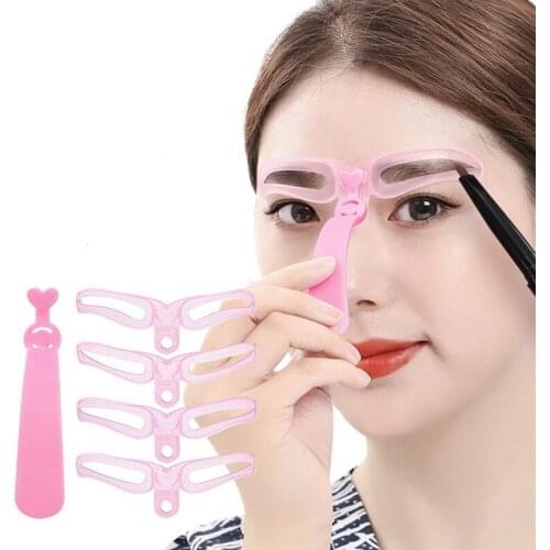 4/8PCS New Women Reusable Eyebrow Model Template Design Eyebrow Shaper Defining Stencils Makeup Styling Tools Fast Delivery