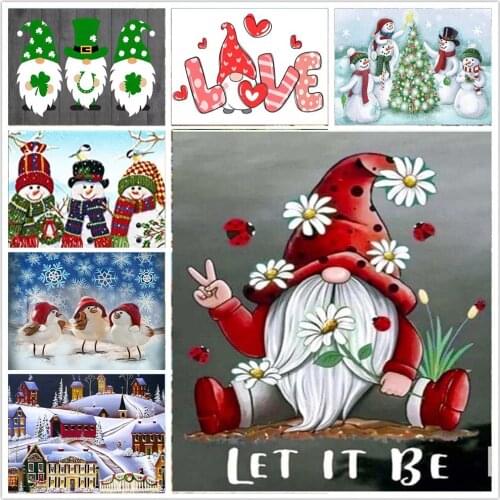 5d DIY Diamond Painting Christmas Landscape Combination Embroidery Mosaic Combination Home Decoration