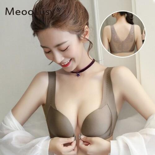 MeooLiisy Seamless Lace Bra Wire Free Bra Summer Thin Womens Underwear AB Cup Lingerie Femme Hot Sexy Intimates Lingere