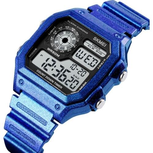 SKMEI Digital Wristwatch Watch Fashion Outdoor Sport Watch Men Watches PU Strap Multifunction Waterproof Alarm Male reloj hombre