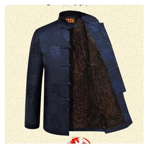Chinese Traditional jacket Chinese new year Coat Middle-aged and elderly Winter Thick