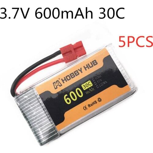 5pcs/lot 3.7V 600mAh Lipo Battery For Syma X5HC X5HW Helicopter Battery 3.7 V 600 mAh Li-po Battery 802540 30C