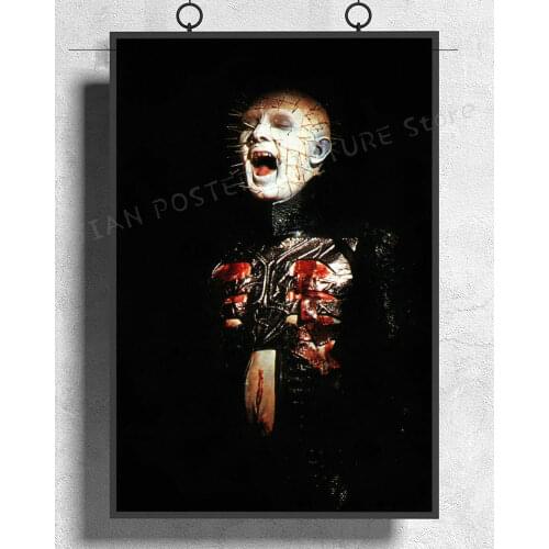 NJ619 HELLBOUND HELLRAISER II 2 Movie Horror Pinhead Cenobite Wall Sticker Silk Poster Art Home Decoration