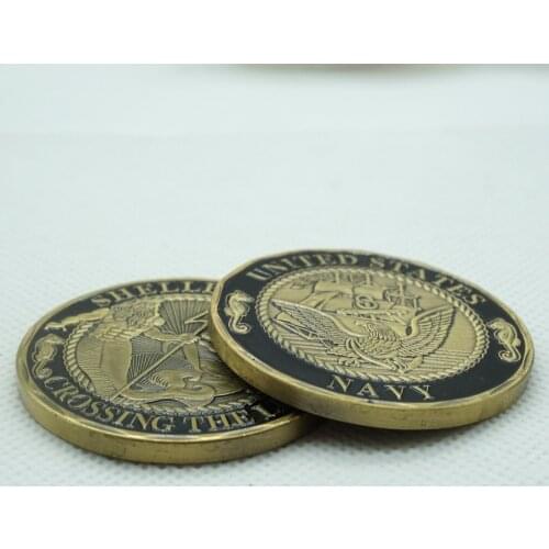 New Commemorative Coin United States USA Navy Shellback Crossing The Line Army Collection Souvenir