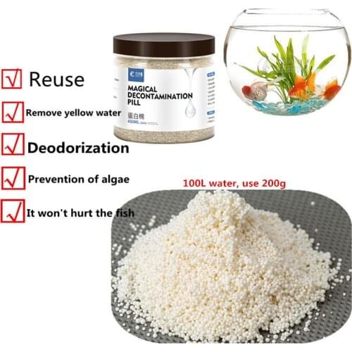 Fish Tank Purification Protein Cotton Purification Water Quality Deodorization Yellow Water Purification Can Be Reused