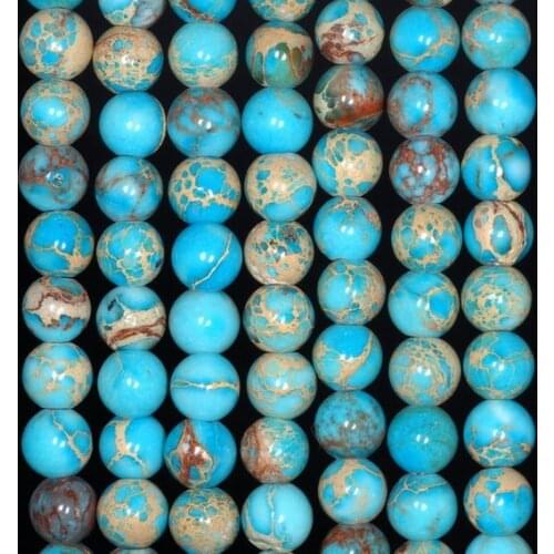 Wholesale Genuine Blue Imperial Jaspe r bead,4mm 6mm 8mm 10mm 12mm Round Gem Stone Loose Beads For Jewelry Making,1of 15" strand