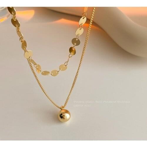 Double Round Beads Necklaces For Women New Design Sense of Luxury Clavicle Chain Fashion Vintage Multilayer Personality Chokers
