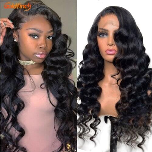 Indian Loose Body Wave Lace Front Wig 250 Density 13x4 Loose Body Wave Frontal Wig 30 Inches Loose Body Wave Wig Human Hair Wigs