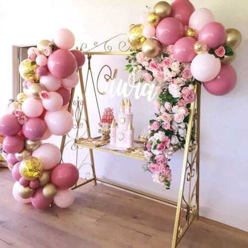 Pastel Global Baby Pink Peach Macaron Balloon Garland Arch latex Ballon Wedding Birthday Party Garland Baby Shower Backdrop Deco