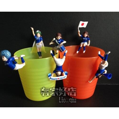 Pvc figure cup toy Japan Cheerleader 6pcs/set