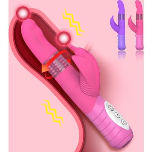 Sex Shop Rabbit Vibrator For Women Waterproof G Spot Stimulate Silicone Dildo Vagina Clitoris Massage Vibrator Sex Toy For Adult
