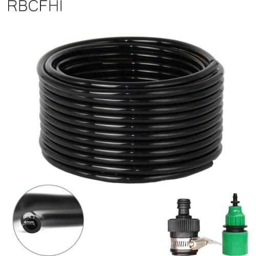 RBCFHl 5-100m Garden Watering PVC 4/7mm Hose 1/4'' Irriation Tub Greenhouse Pant Flower Sprikler With Tap Conector