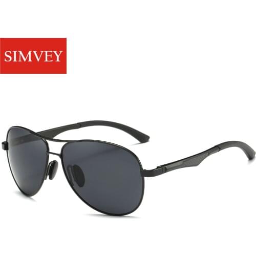 Simvey Design Men Classic RetroBrand Aviation Sunglasses HD Polarized Aluminum Driving Oversized Luxury Sun Glasses
