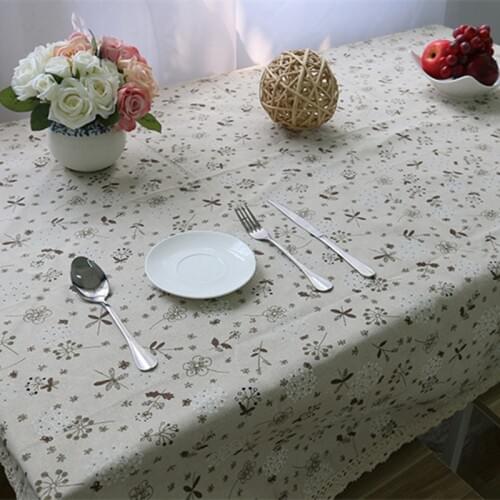 Welshbrothers 2019 Garden Dandelion Printed Linen Tablecloth Tablecloth Lace Side Tablecloth Wedding Table Home Hotel