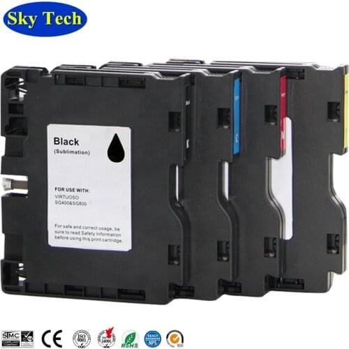 Sky Tech Compatible Ink Cartridge SG400 SG800 , Premium Sublimation Color for Sawgrass Sublijet HD Virtuoso SG400 SG800 Printer