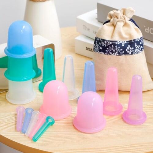 30pcs Massage Body Cups Massager for Face Vacuum Cupping Glasses Massager Cup Silicone Anti Cellulite Therapy Kit Manual