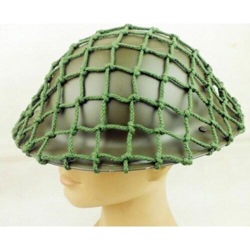 MILITARY WWII BRITISH UK ARMY BRODIE TOMMY STEEL HELMET WITH LEATHER COVER SET