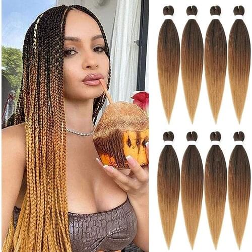 Natifah Easy Jumbo Braids hair Pre-Stretched Brading Haircrochet hair Extensions Braids 26 Inch Hot Water Hair 1/3/5/6 Pcs