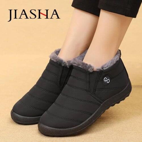 Women snow boot 2021 new waterproof winter boots female shoes solid casual shoes woman keep warm plush winter shoes women boots