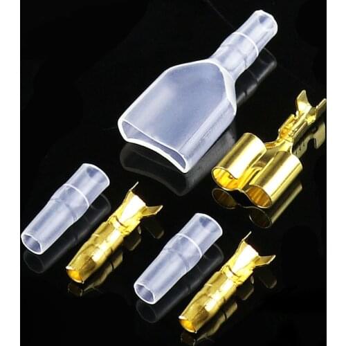 10/20/50sets 4.0 bullet terminal car electrical wire connector diameter 4mm Male + Female 1 : 2